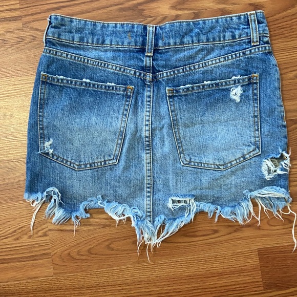 Free People Wild Rose Denim Mini Skirt - Picture 5 of 5